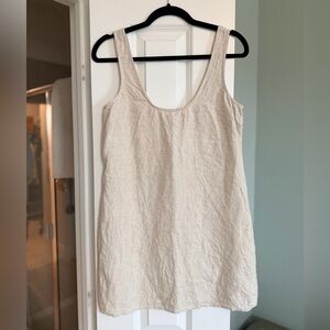 Reformation Natural Linen Mini Dress - Cream